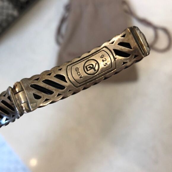 David Yurman horsebit diamond bangle * RARE * - Picture 4 of 6